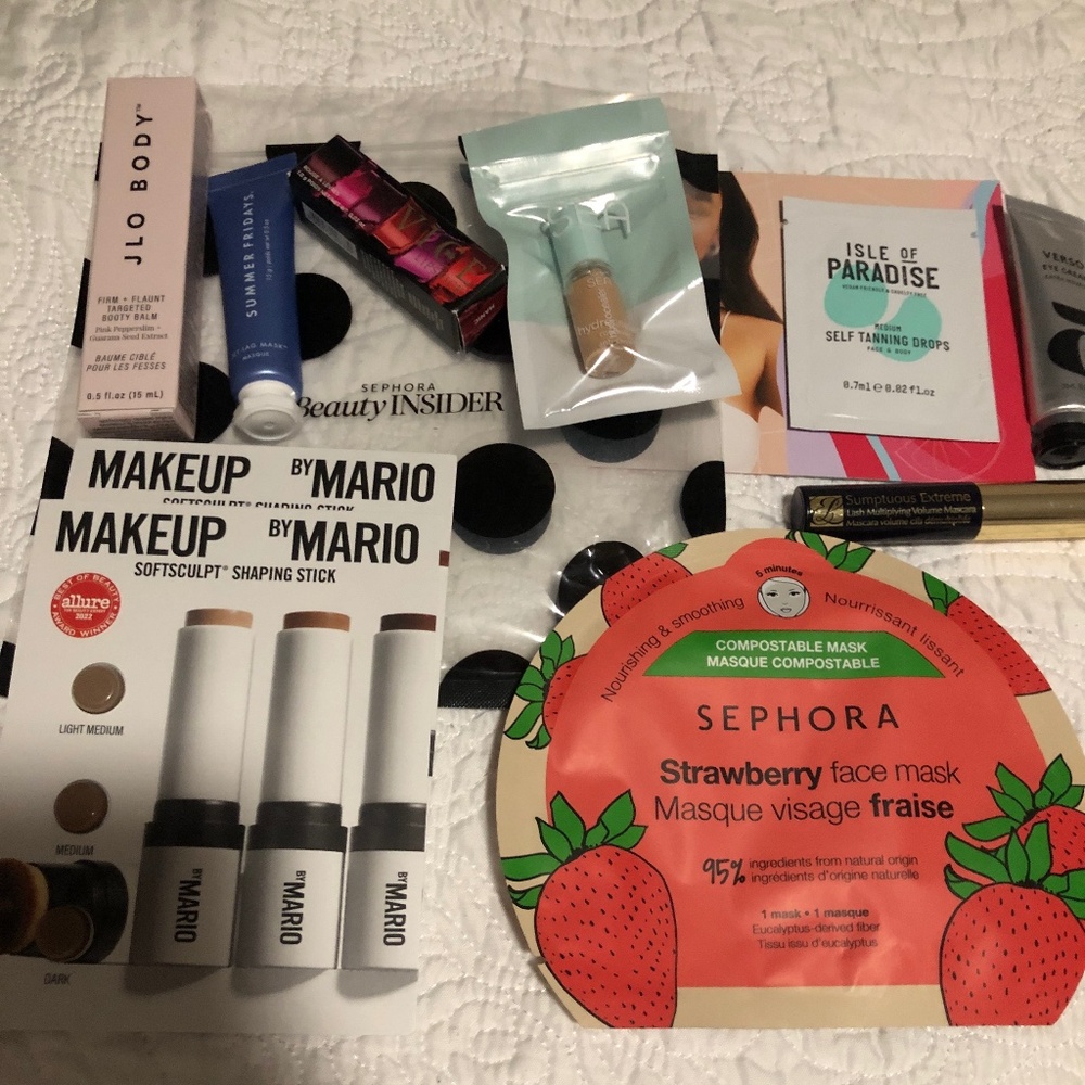 Sephora insider samples and deluxe size samples, skin care make up new